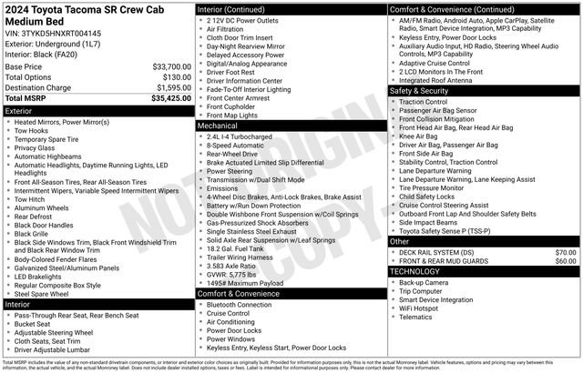 Used 2024 Toyota Tacoma SR RWD image 2