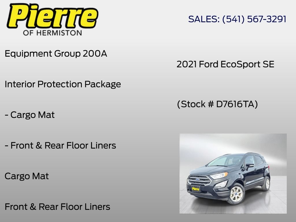 Certified 2021 Ford EcoSport SE w/ Interior Protection Package AWD/4WD image 6