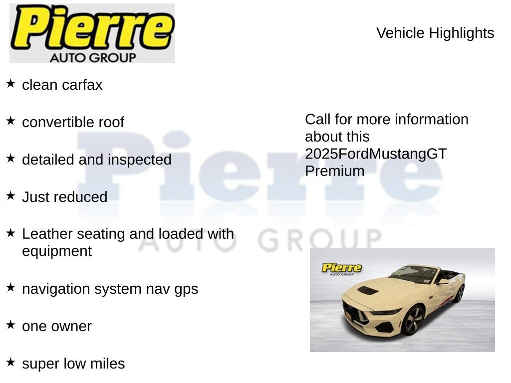 Certified 2025 Ford Mustang GT Premium w/ 60th Anniversary Package RWD image 7