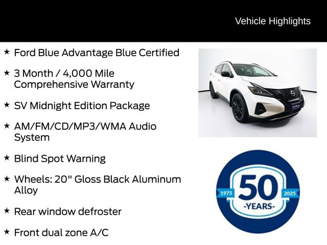 Used 2023 Nissan Murano SV w/ SV Midnight Edition Package AWD/4WD image 6