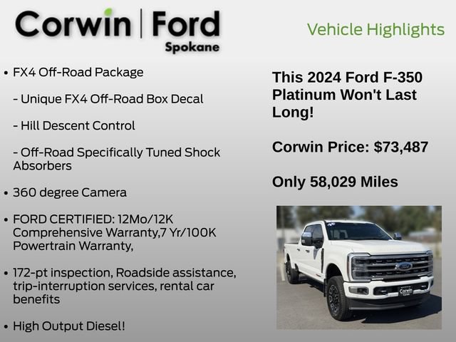 Certified 2024 Ford F350 Platinum AWD/4WD image 7