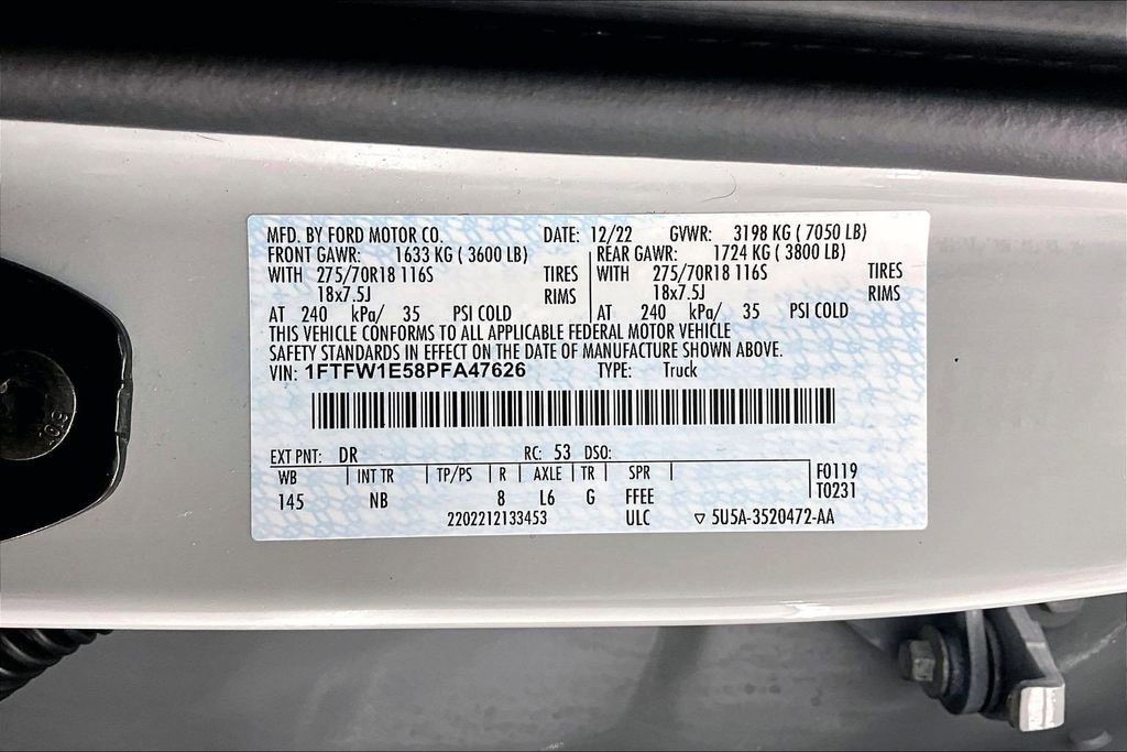 Certified 2023 Ford F150 Tremor w/ Equipment Group 402A High image 36