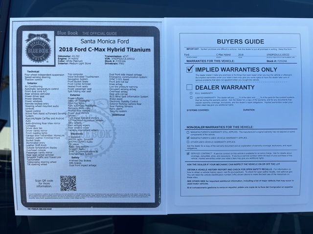 Certified 2018 Ford C-MAX Titanium w/ Equipment Group 301A image 22