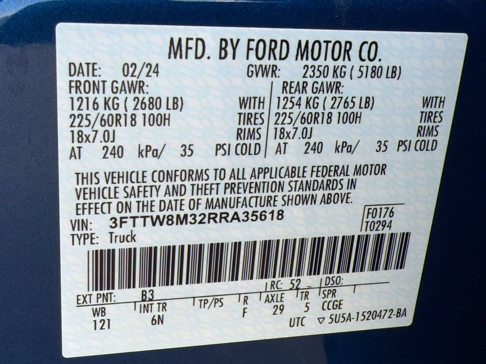 Certified 2024 Ford Maverick Lariat FWD image 25