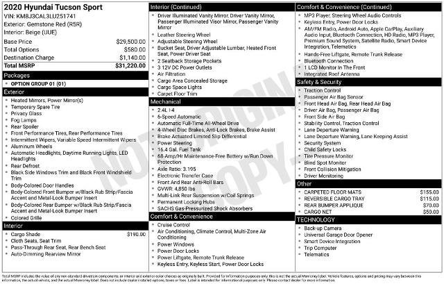 Used 2020 Hyundai Tucson Sport image 34