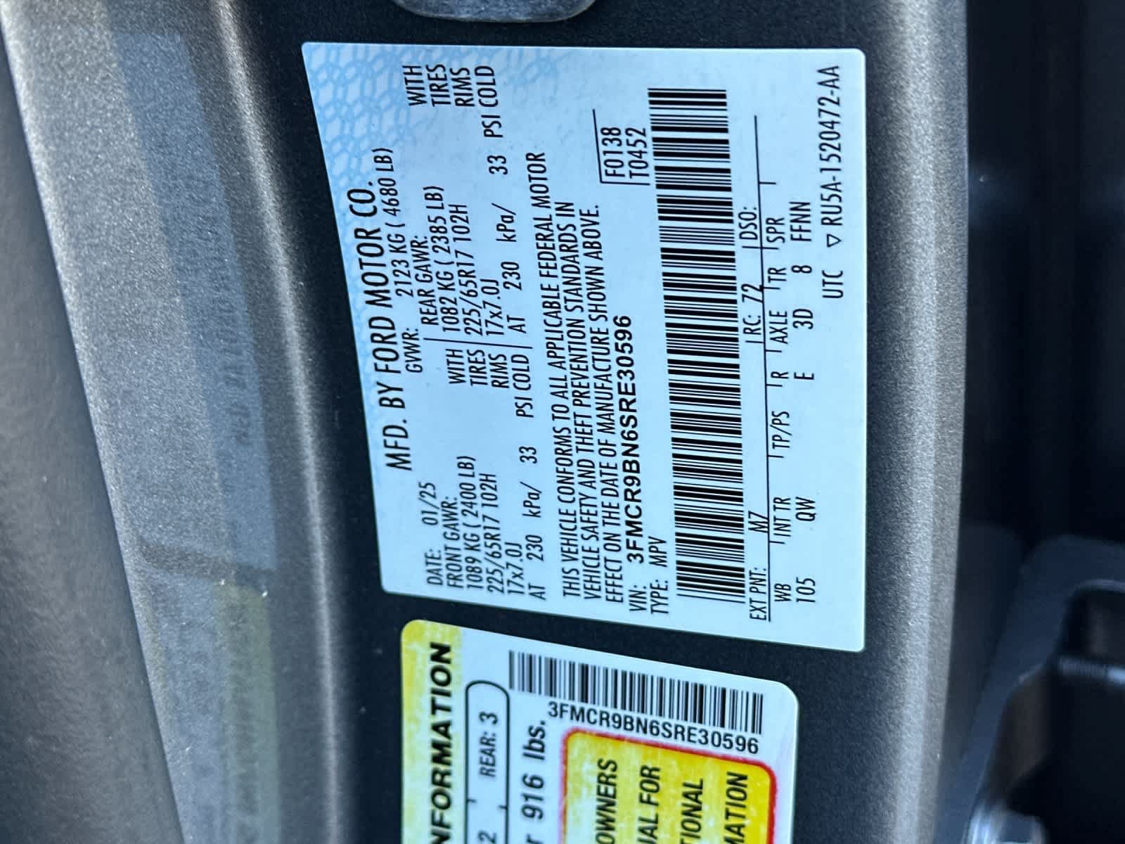 Certified 2025 Ford Bronco Sport Big Bend AWD/4WD image 28