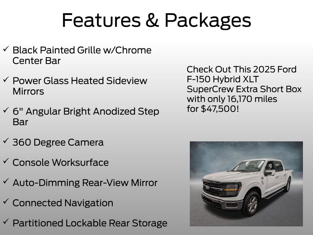 Certified 2025 Ford F150 XLT w/ Equipment Group 302A MID AWD/4WD image 13