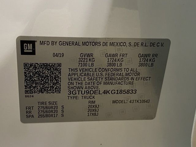 Used 2019 GMC Sierra 1500 SLT w/ SLT Premium Plus Package AWD/4WD image 31