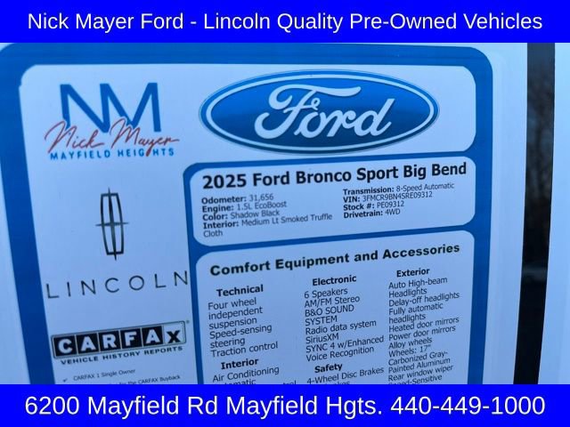 Certified 2025 Ford Bronco Sport Big Bend image 23