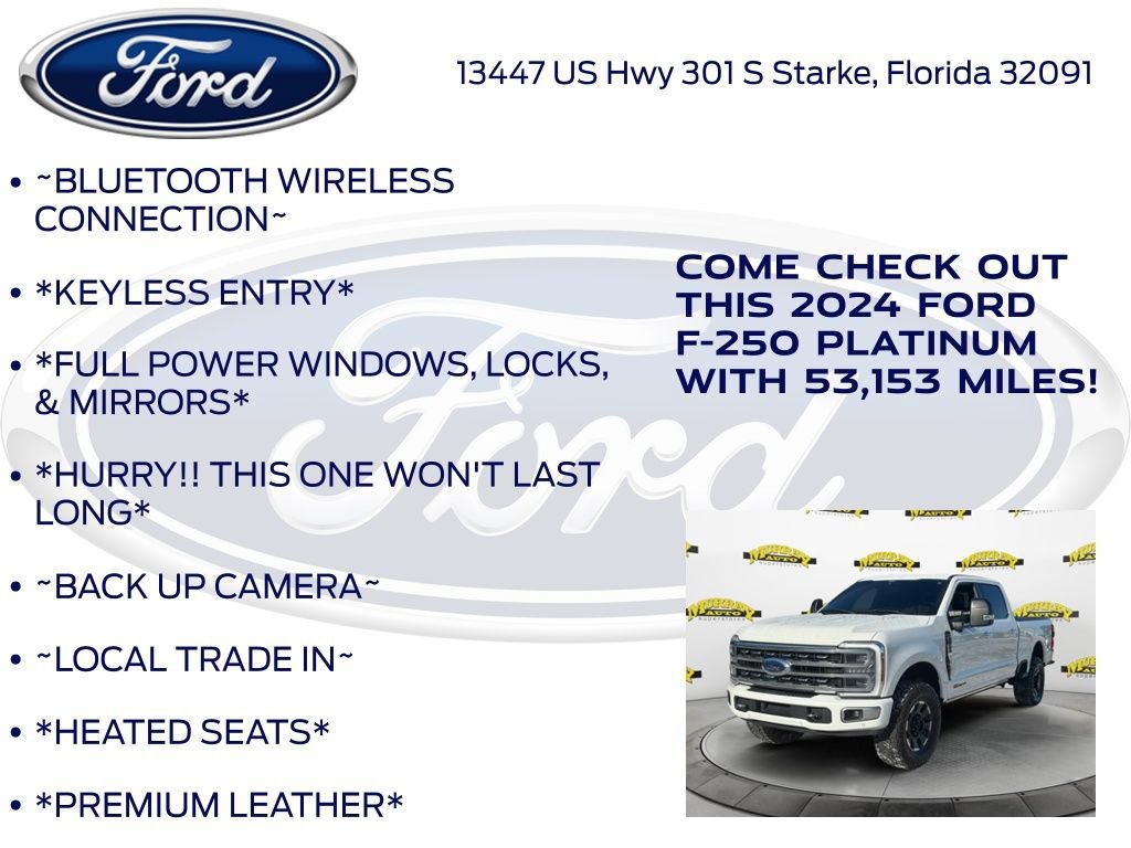 Certified 2024 Ford F250 Platinum w/ Tremor Off-Road Package AWD/4WD image 10