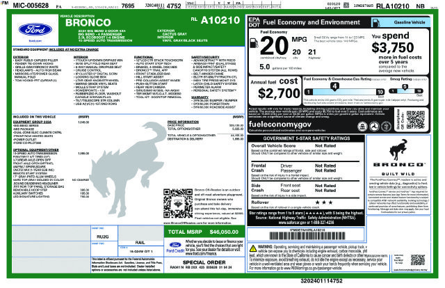 Certified 2024 Ford Bronco Big Bend AWD/4WD image 37