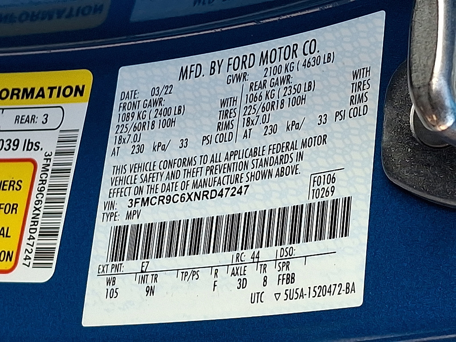 Certified 2022 Ford Bronco Sport Outer Banks w/ Tech Package image 26