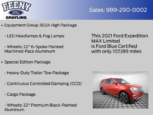 Certified 2021 Ford Expedition Max Limited AWD/4WD image 14
