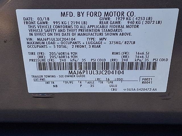 Certified 2018 Ford EcoSport SE AWD/4WD image 28