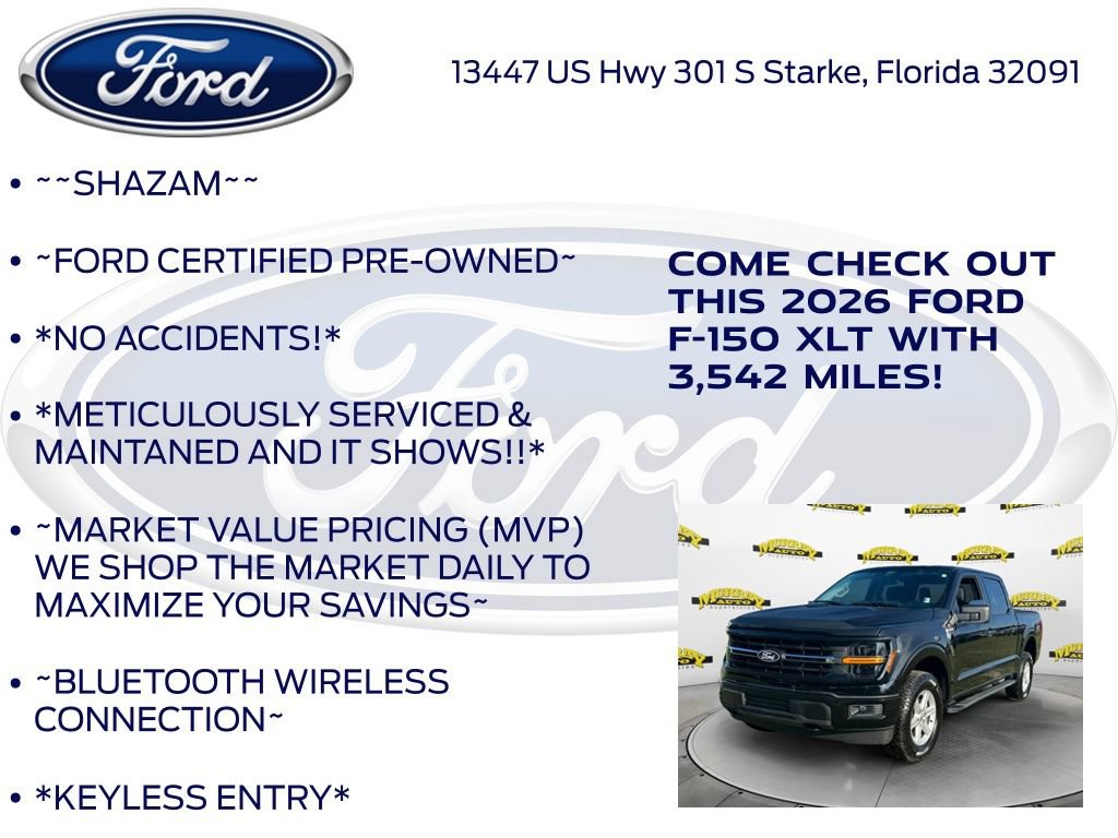 Certified 2026 Ford F150 XLT w/ Equipment Group 301A Standard AWD/4WD image 6