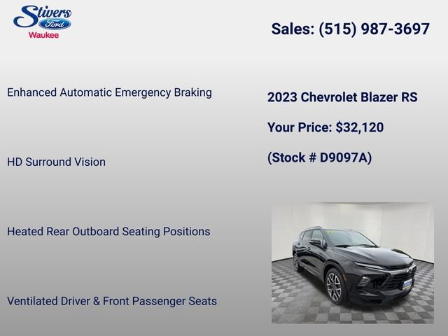 Used 2023 Chevrolet Blazer RS w/ Driver Confidence II Package AWD/4WD image 28