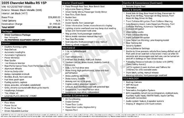 Used 2025 Chevrolet Malibu RS FWD image 3