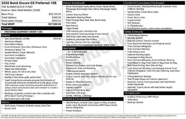 Used 2020 Buick Encore GX Preferred image 6