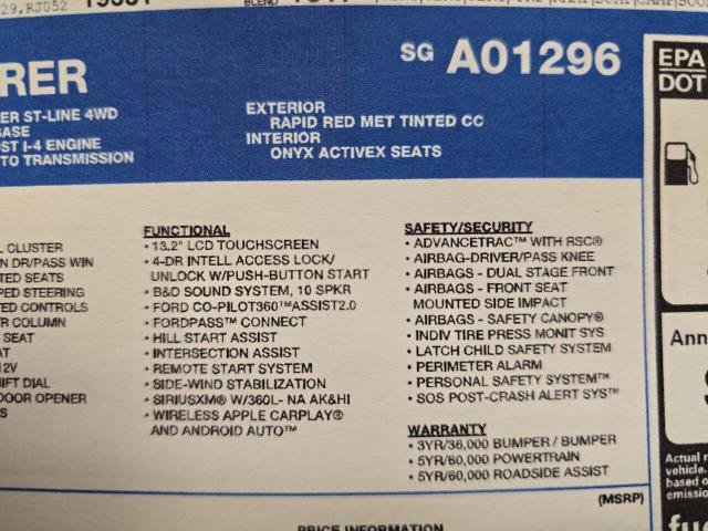 Certified 2025 Ford Explorer ST-Line w/ Premium Package image 28