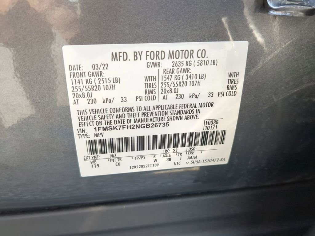 Certified 2022 Ford Explorer Limited w/ Equipment Group 301A RWD image 28