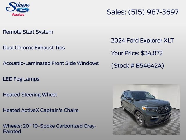 Certified 2024 Ford Explorer XLT w/ Equipment Group 202A AWD/4WD image 22