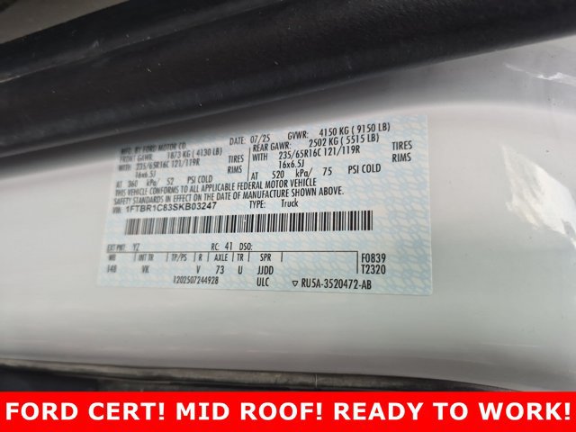 Certified 2025 Ford Transit 250 148 Medium Roof RWD image 26