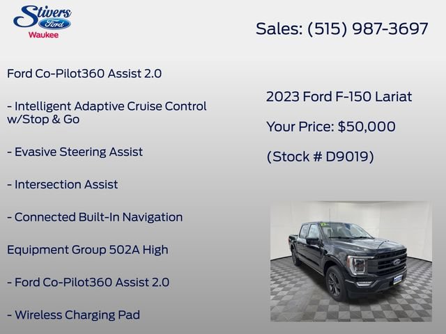 Certified 2023 Ford F150 Lariat w/ Equipment Group 502A High AWD/4WD image 8