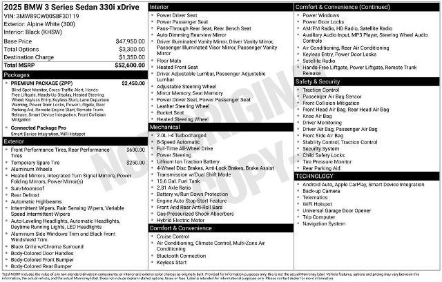 Used 2025 BMW 330i xDrive Sedan w/ Premium Package AWD/4WD image 9
