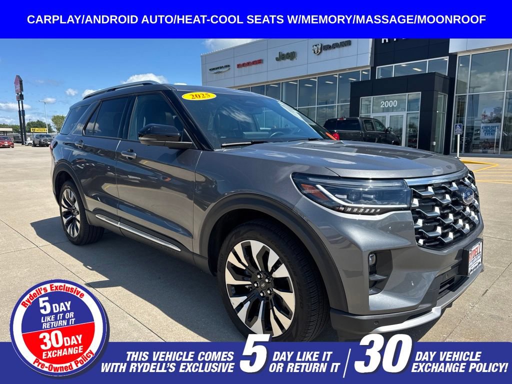 Certified 2025 Ford Explorer Platinum w/ LUX Leather Package