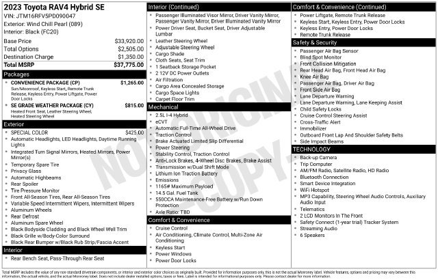 Used 2023 Toyota RAV4 SE w/ Convenience Package AWD/4WD image 36