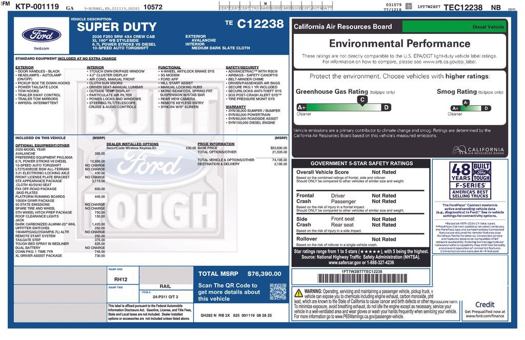 Certified 2026 Ford F250 XL w/ STX Appearance Package AWD/4WD image 34