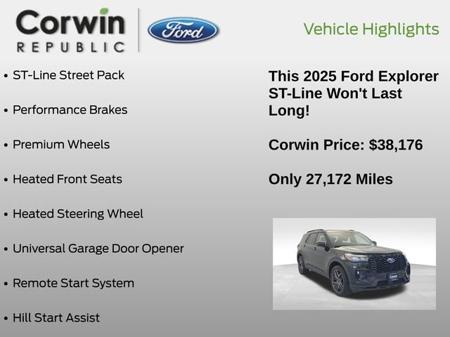 Certified 2025 Ford Explorer ST-Line w/ ST-Line Street Pack AWD/4WD image 6