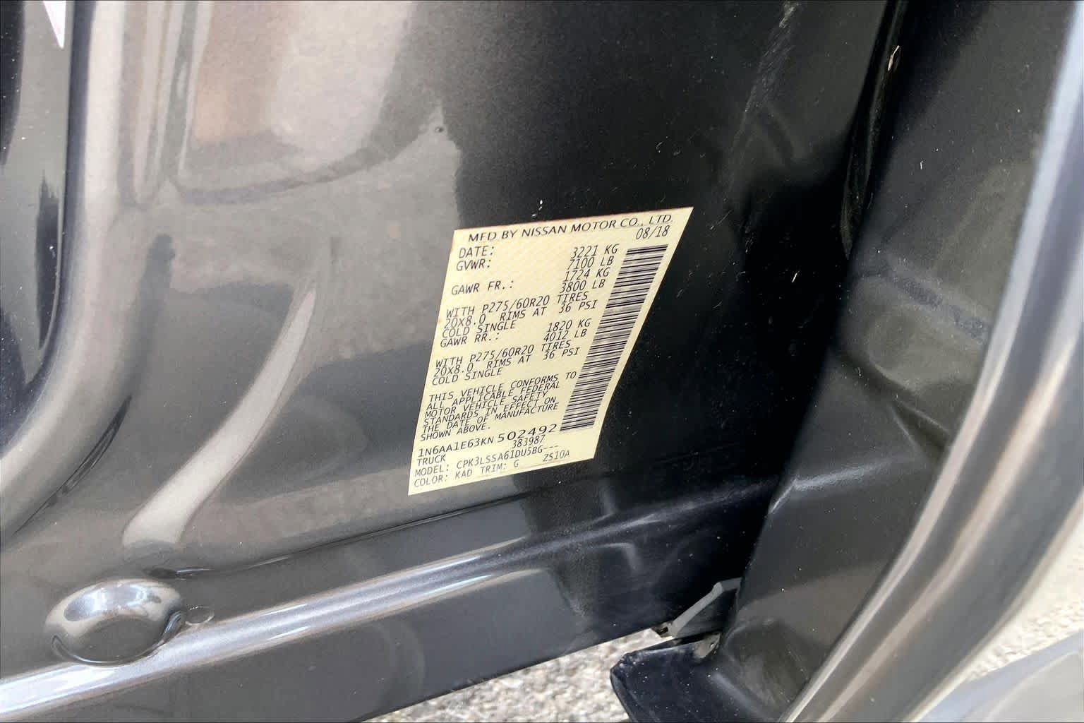 Used 2019 Nissan Titan SV w/ SV Convenience Package RWD image 33