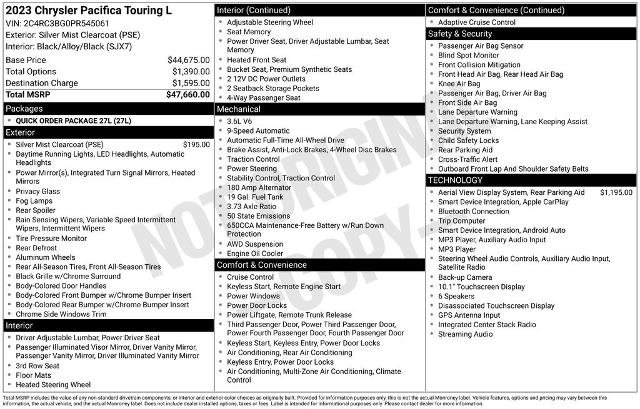 Used 2023 Chrysler Pacifica Touring-L AWD/4WD image 27