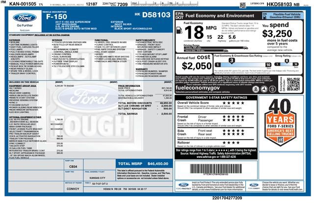 Certified 2017 Ford F150 XLT w/ Equipment Group 302A Luxury RWD image 26