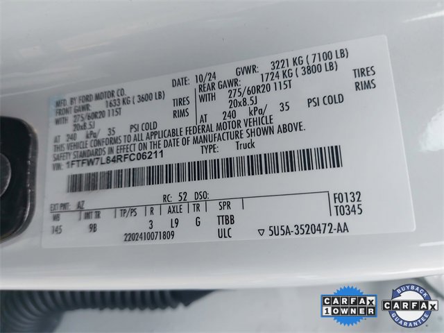 Certified 2024 Ford F150 Platinum w/ FX4 Off-Road Package image 33