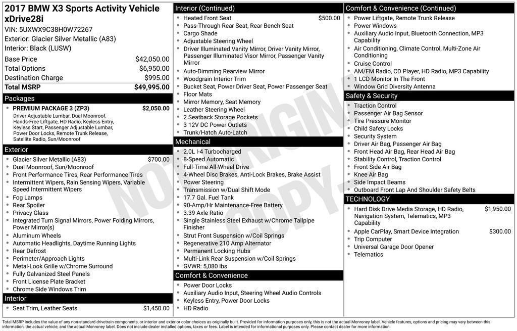 Used 2017 BMW X3 xDrive28i image 31