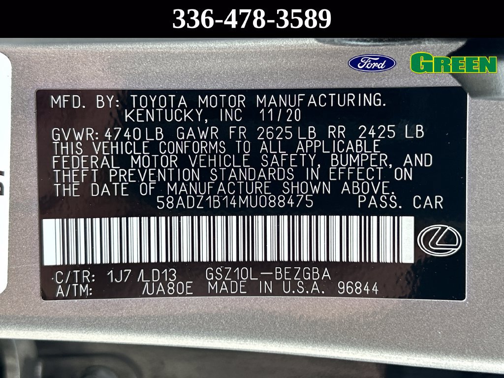 Used 2021 Lexus ES 350 w/ Premium Package FWD image 18