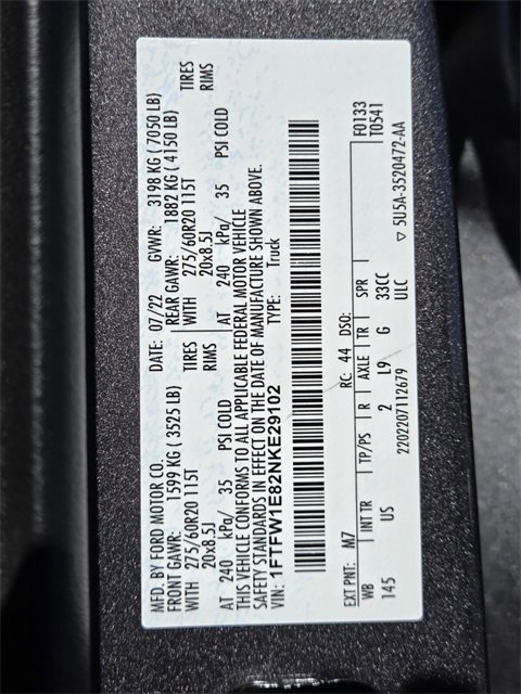 Certified 2022 Ford F150 XLT w/ Equipment Group 302A High image 20