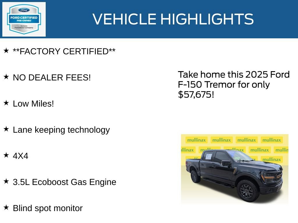 Certified 2025 Ford F150 Tremor AWD/4WD image 12
