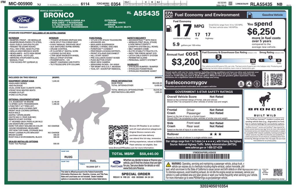 Certified 2024 Ford Bronco Badlands AWD/4WD image 33
