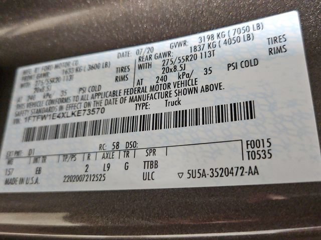 Certified 2020 Ford F150 Lariat AWD/4WD image 39