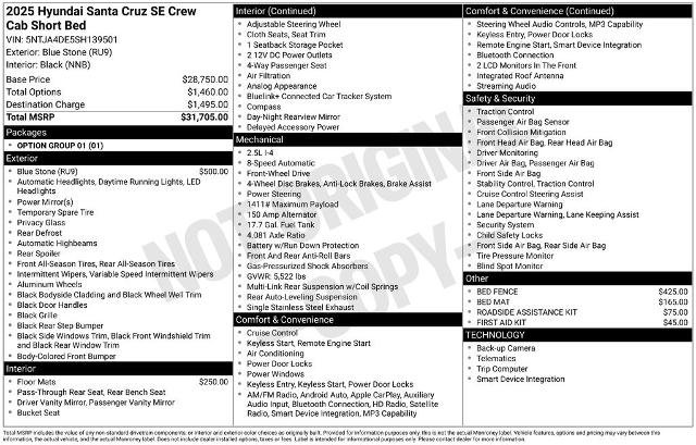 Used 2025 Hyundai Santa Cruz SE FWD image 5