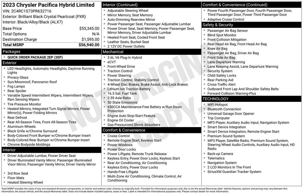 Used 2023 Chrysler Pacifica Limited FWD image 41