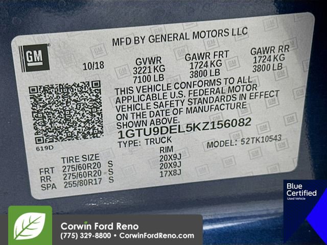 Used 2019 GMC Sierra 1500 SLT w/ SLT Premium Plus Package image 36