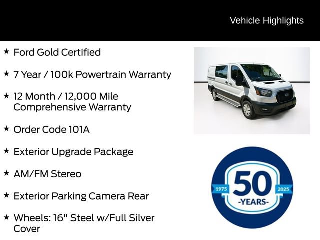 Certified 2024 Ford Transit 250 Low Roof w/ Exterior Upgrade Package RWD image 6
