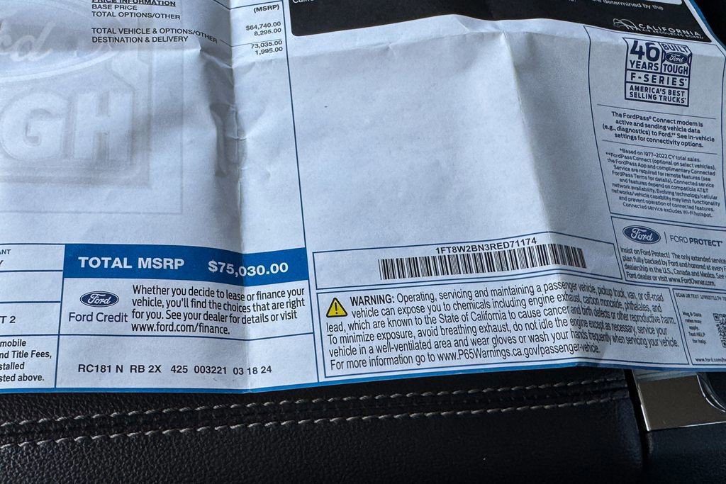 Certified 2024 Ford F250 Lariat w/ Black Appearance Package image 48