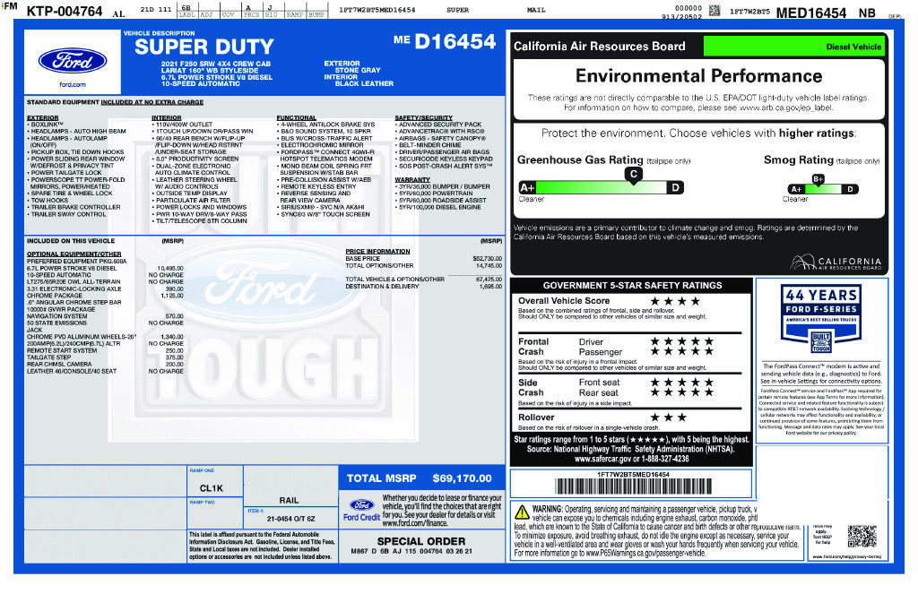 Certified 2021 Ford F250 Lariat w/ Chrome Package AWD/4WD image 35