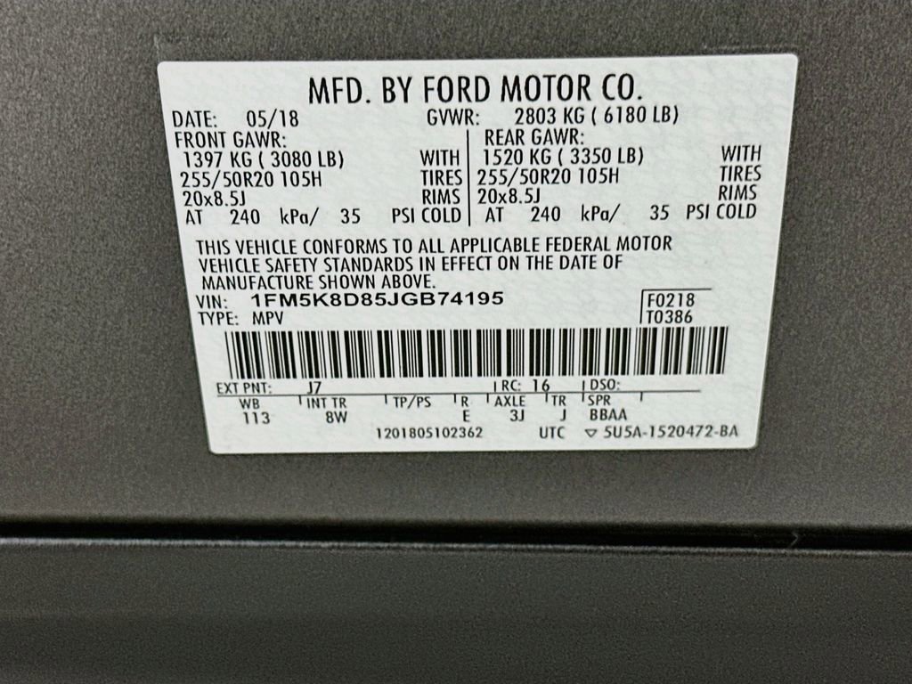 Certified 2018 Ford Explorer XLT w/ Equipment Group 201A AWD/4WD image 32