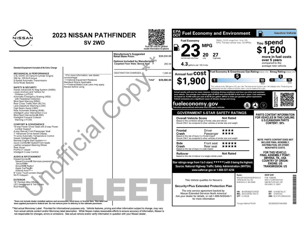Used 2023 Nissan Pathfinder SV FWD image 5